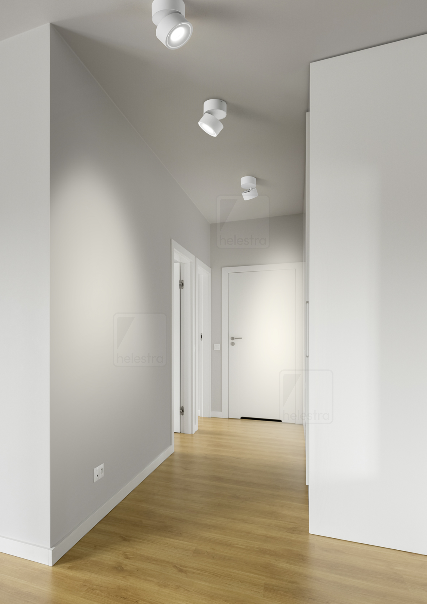 Helestra ROTA  Plafonnier aluminium blanc mat
