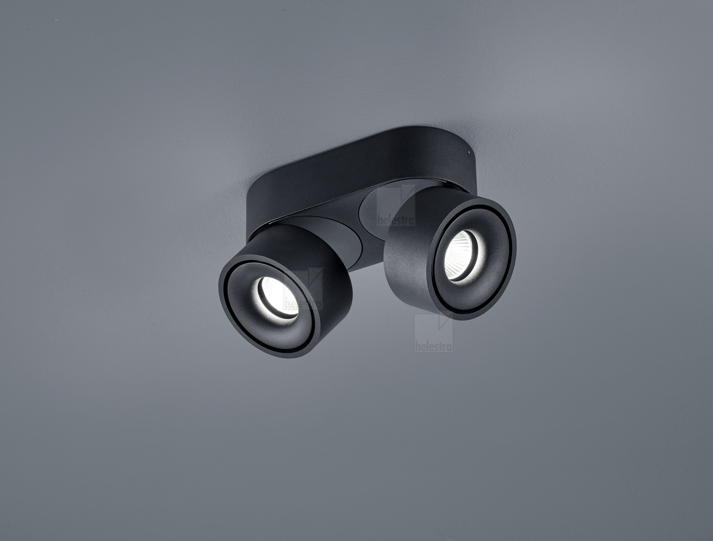 Helestra ROTA  ceiling luminaire aluminium mat black