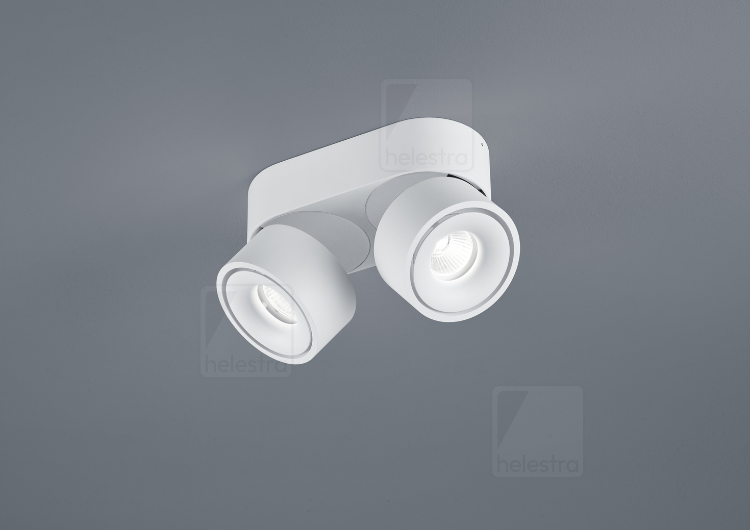 Helestra ROTA  ceiling luminaire aluminium mat white