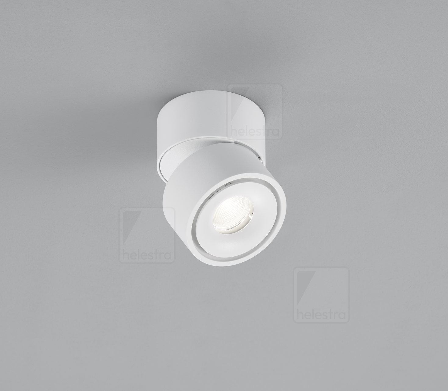 Helestra ROTA  ceiling luminaire aluminium mat white