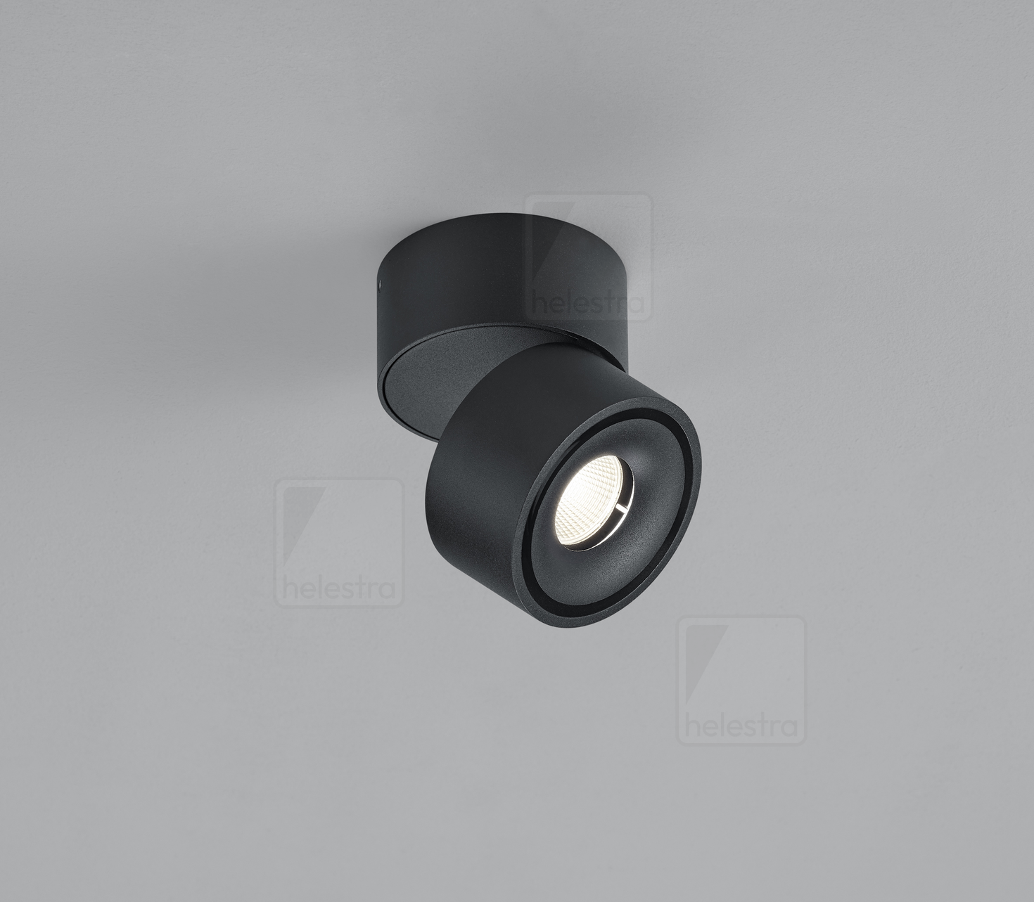 Helestra ROTA  ceiling luminaire aluminium mat black