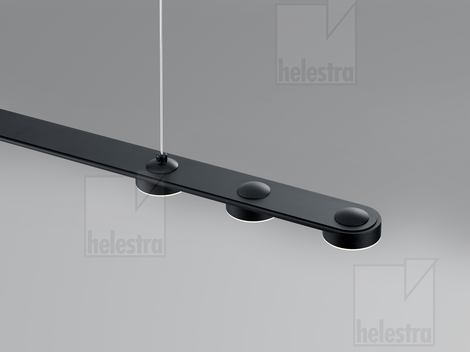 Helestra EIGHT  suspension lumineuse aluminium noir mat