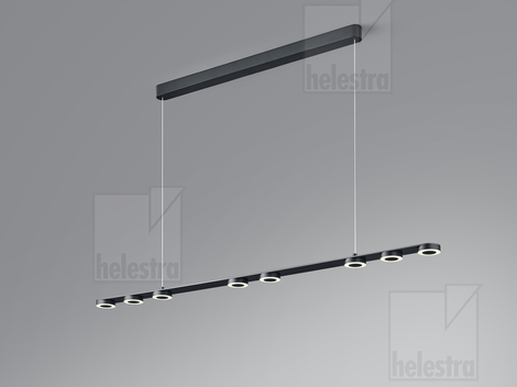 Helestra EIGHT  Pendelleuchte Aluminium mattschwarz