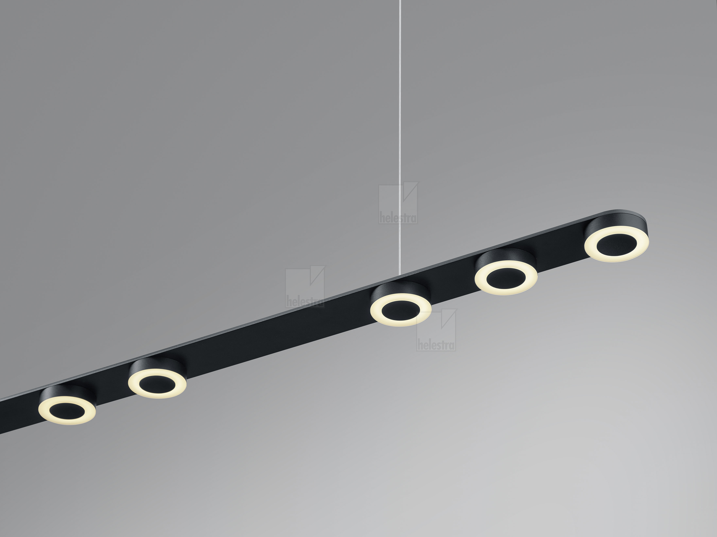 Helestra EIGHT  pendant luminaire aluminium mat black