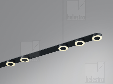 Helestra EIGHT  pendant luminaire aluminium mat black