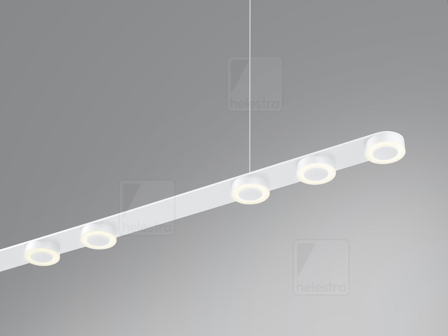 Helestra EIGHT  pendant luminaire aluminium mat white