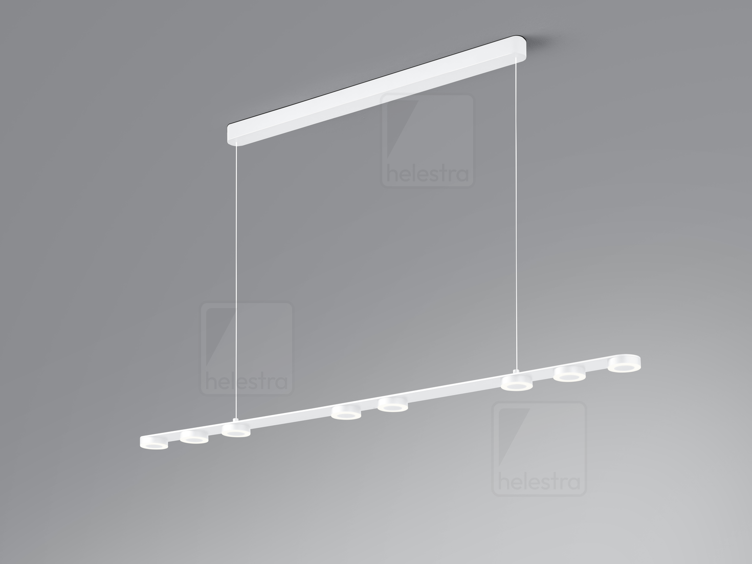 Helestra EIGHT  pendant luminaire aluminium mat white