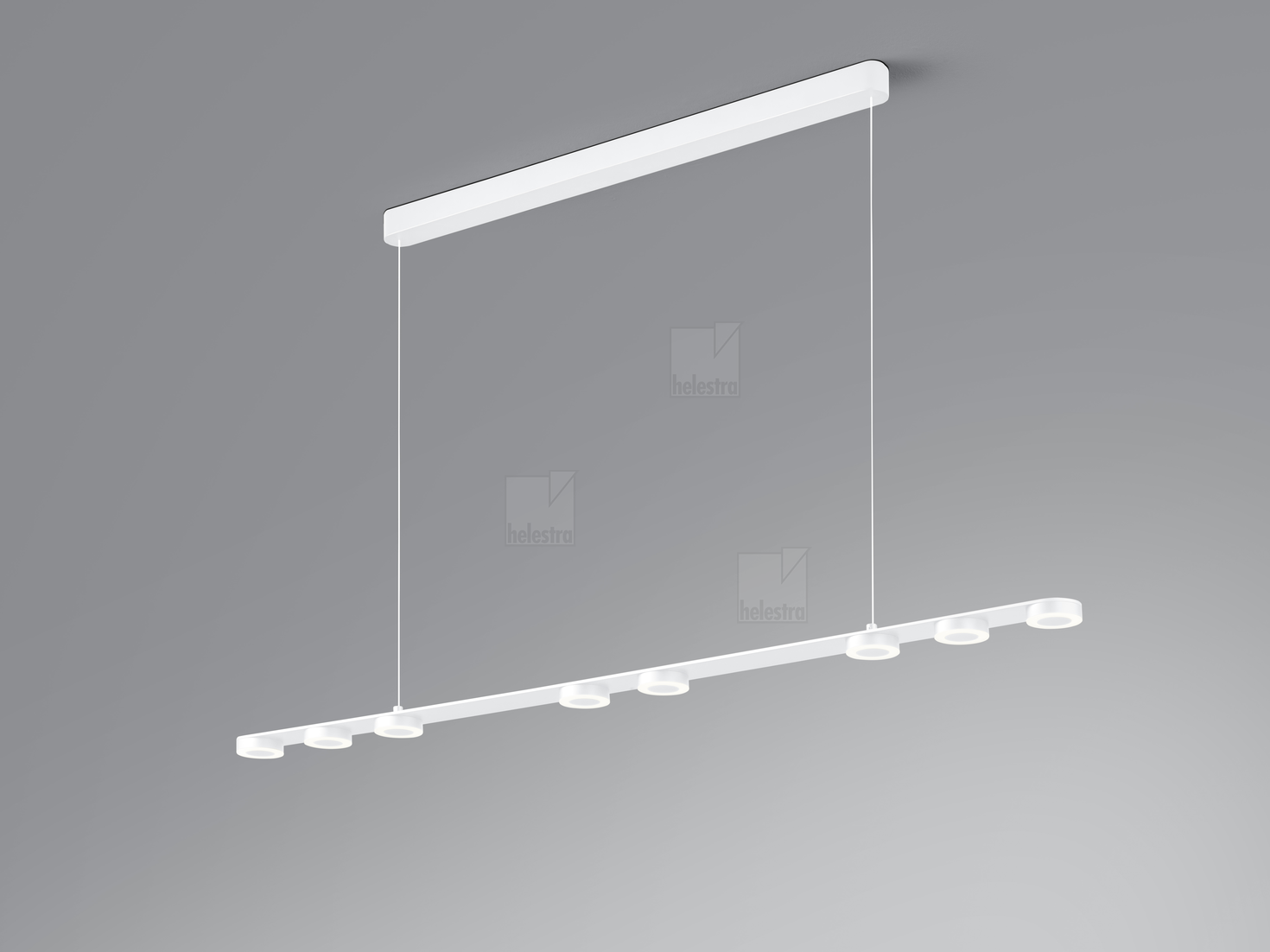 Helestra EIGHT  pendant luminaire aluminium mat white