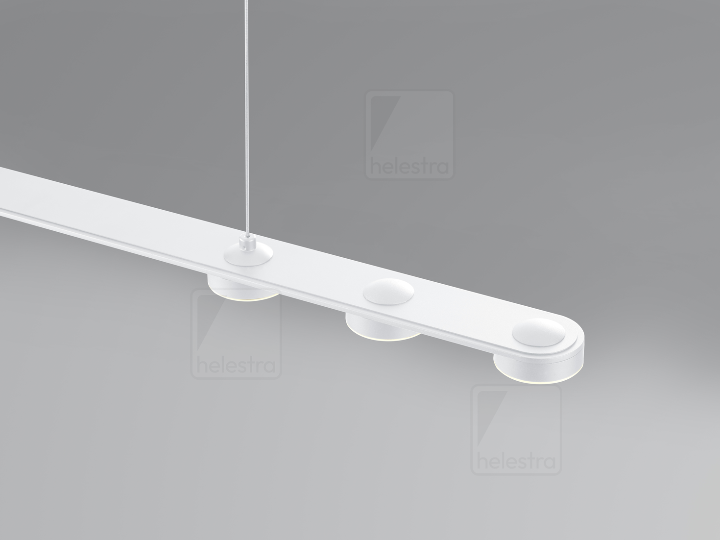 Helestra EIGHT  pendant luminaire aluminium mat white