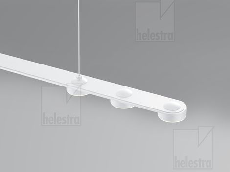 Helestra EIGHT  suspension lumineuse aluminium blanc mat