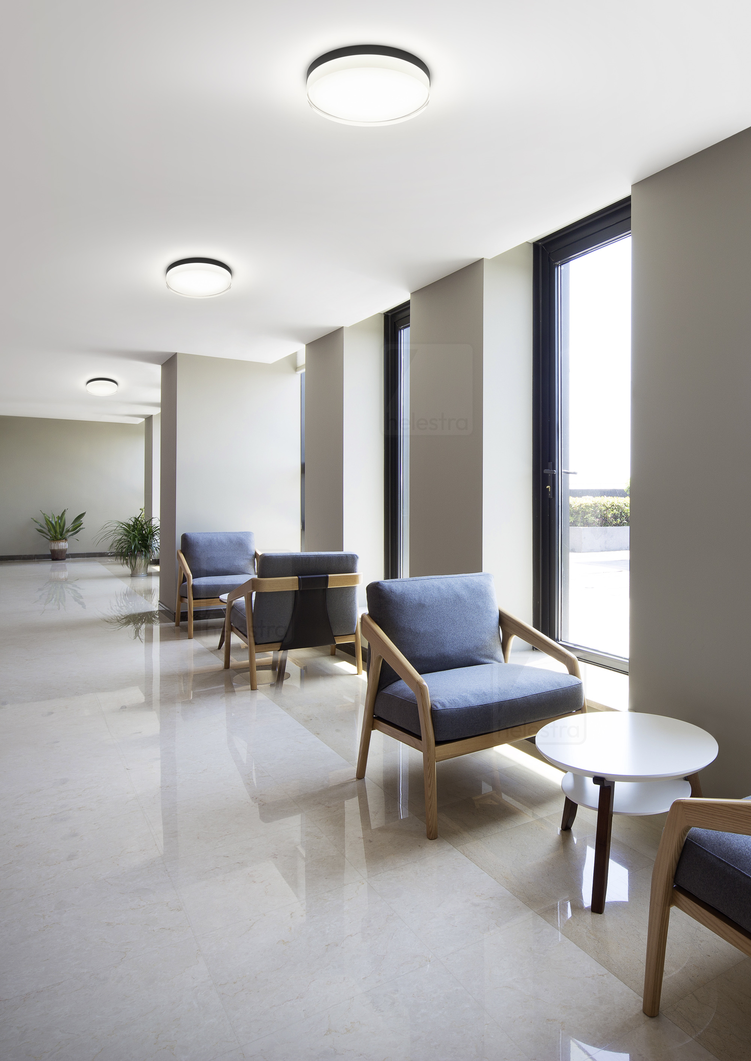 Helestra TANA  lampada soffitto acciaio nero opaco