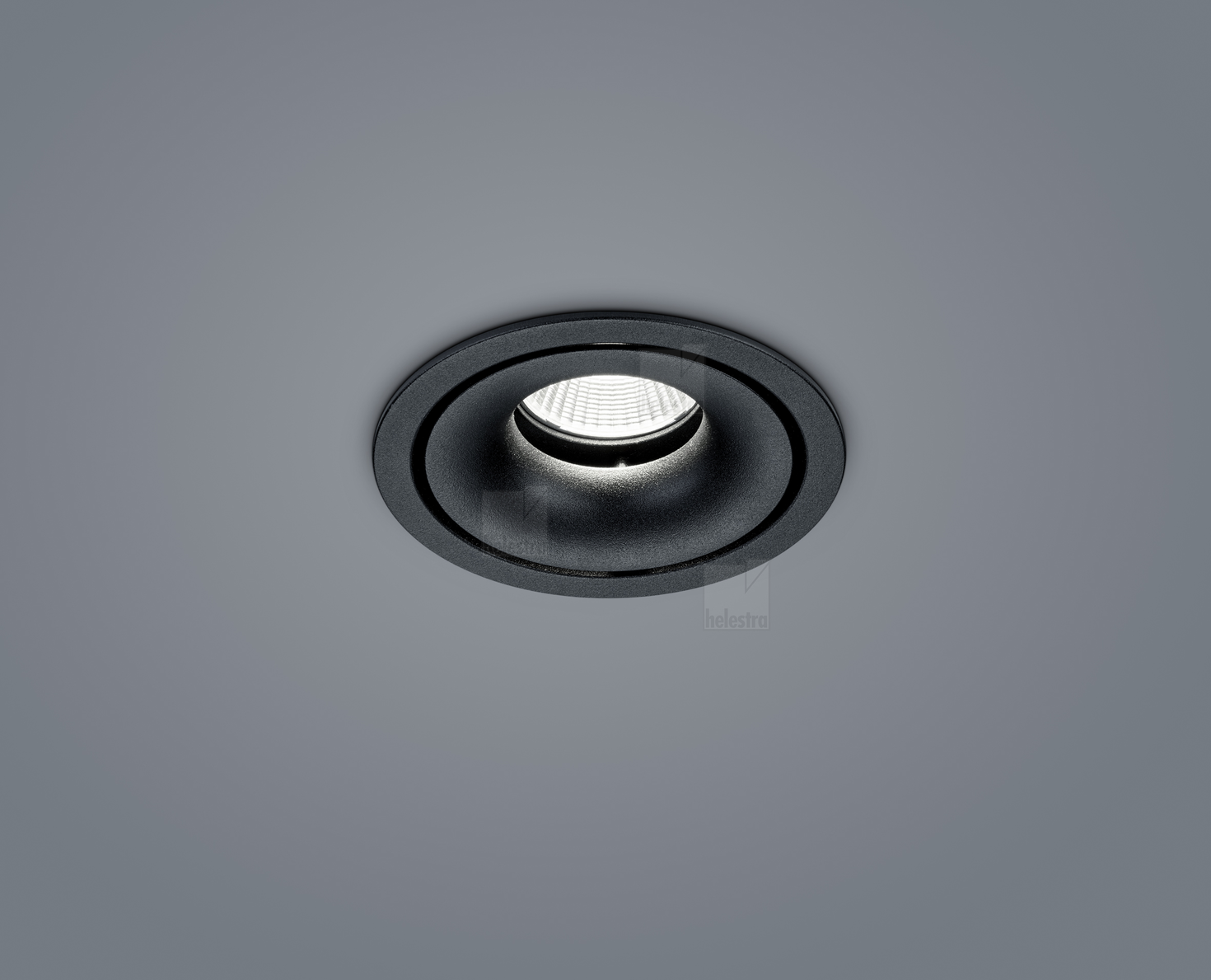 Helestra ROTA  ceiling luminaire aluminium mat black
