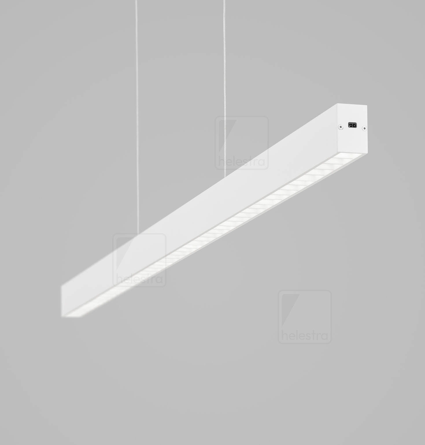 Helestra CAYO  suspension lumineuse aluminium blanc mat