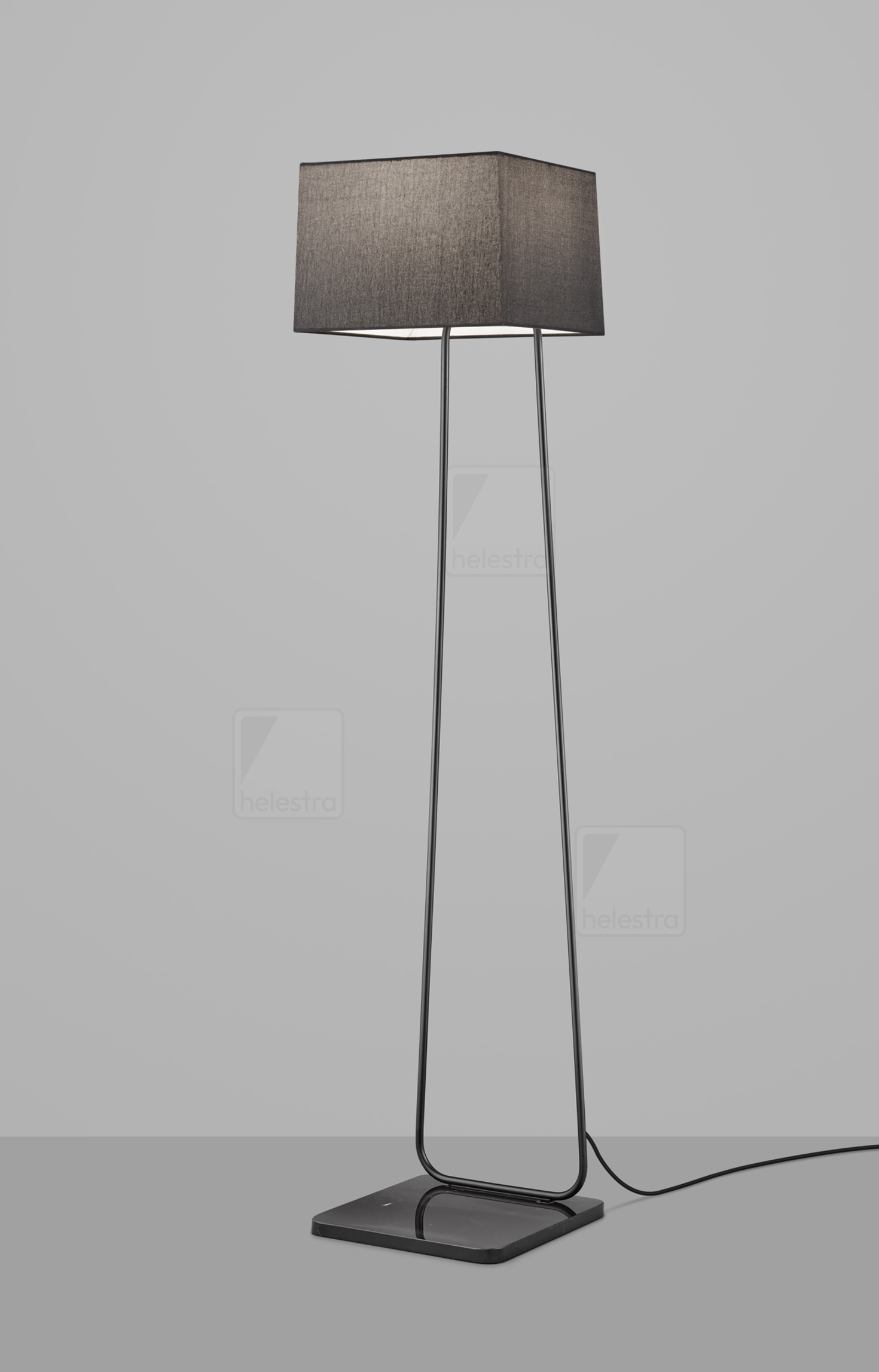 Helestra PAD  lampadaire Acier noir mat