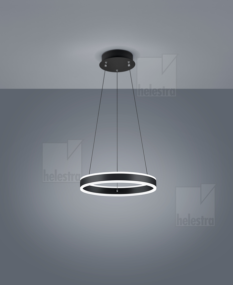 Helestra SERVO  Pendelleuchte Aluminium mattschwarz
