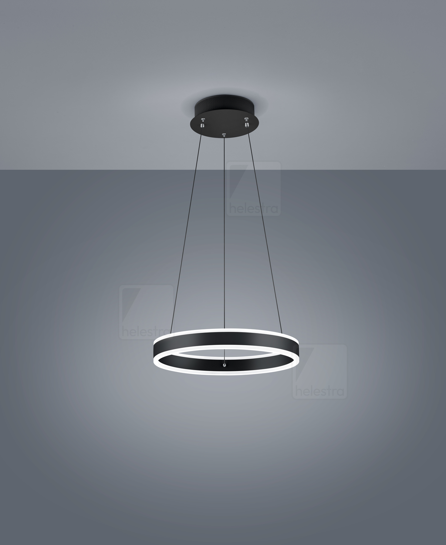 Helestra SERVO  pendant luminaire aluminium mat black