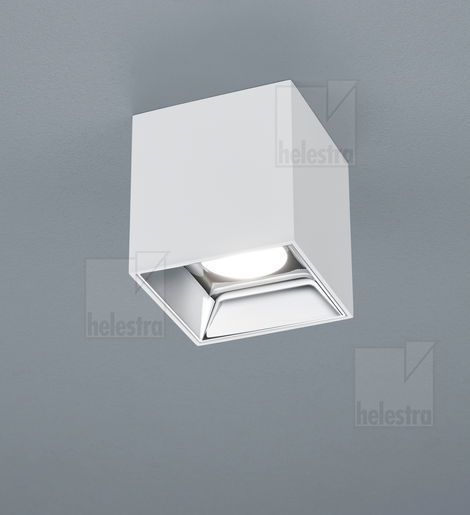 Helestra ALLY  ceiling luminaire aluminium mat white