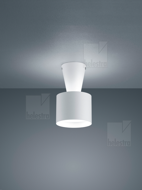 Helestra RIX  ceiling luminaire aluminium mat white