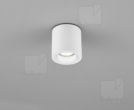 Helestra NOG  ceiling luminaire cast aluminium mat white