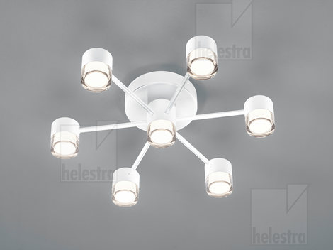 Helestra SIMO  ceiling luminaire steel mat white