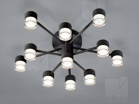 Helestra SIMO  ceiling luminaire steel mat black