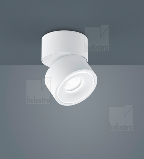 Helestra ROTA  ceiling luminaire aluminium mat white
