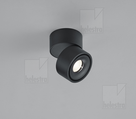 Helestra ROTA  Deckenleuchte Aluminium mattschwarz