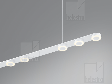 Helestra EIGHT  suspension lumineuse aluminium blanc mat