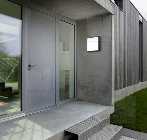 Helestra SCALA Wand-/Deckenleuchte Edelstahl graphit