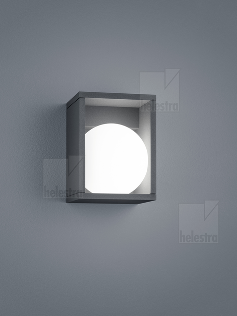 Helestra ANOU  Wandleuchte Aluminium graphit