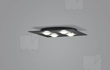 Helestra BELOS  lampada soffitto acciaio nero