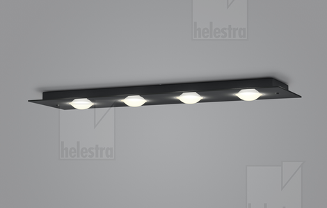 Helestra BELOS  lampada soffitto acciaio nero