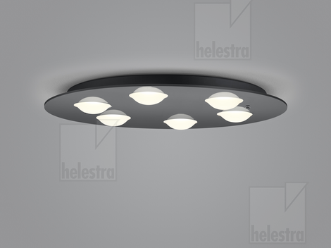 Helestra BELOS  lampada soffitto acciaio nero