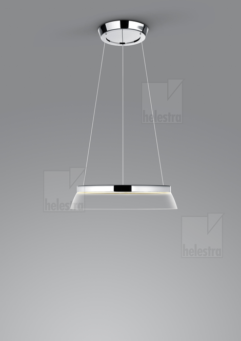Helestra CITA  suspension lumineuse aluminium chrome