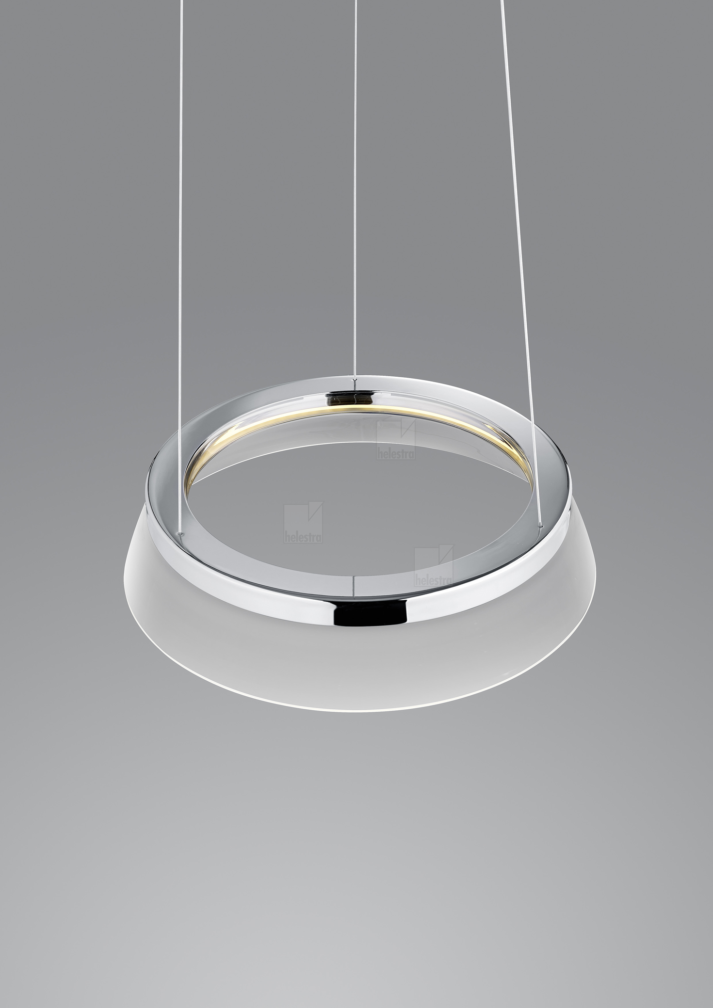 Helestra CITA  suspension lumineuse aluminium chrome