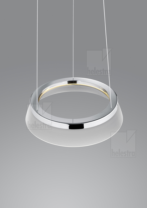 Helestra CITA  suspension lumineuse aluminium chrome