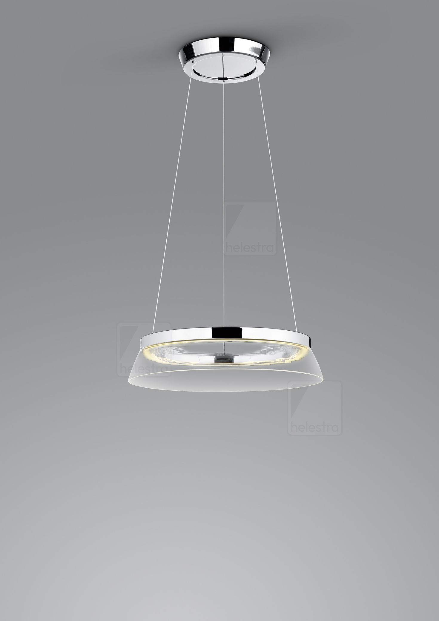 Helestra CITA  suspension lumineuse aluminium chrome