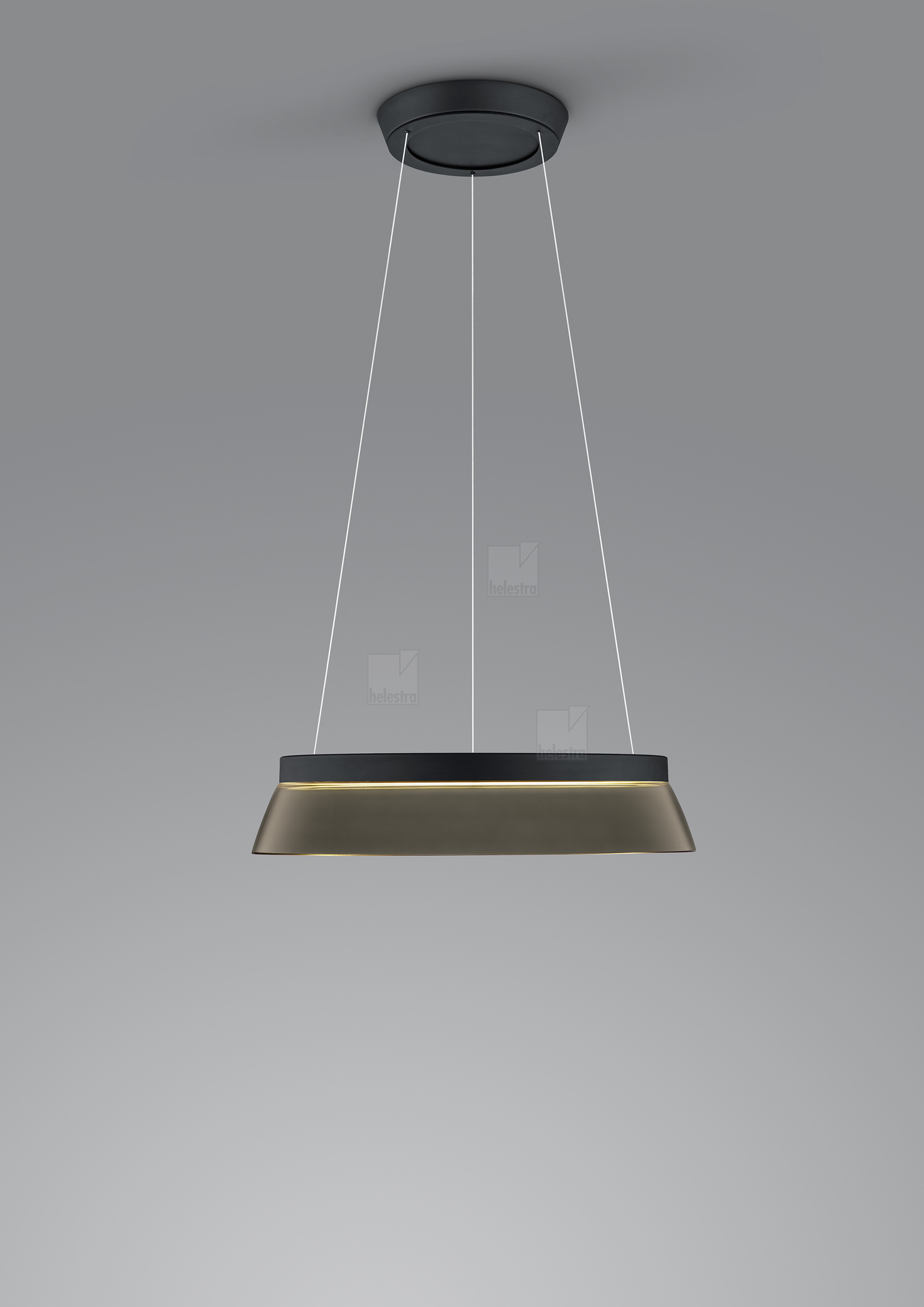 Helestra CITA  suspension lumineuse aluminium noir mat