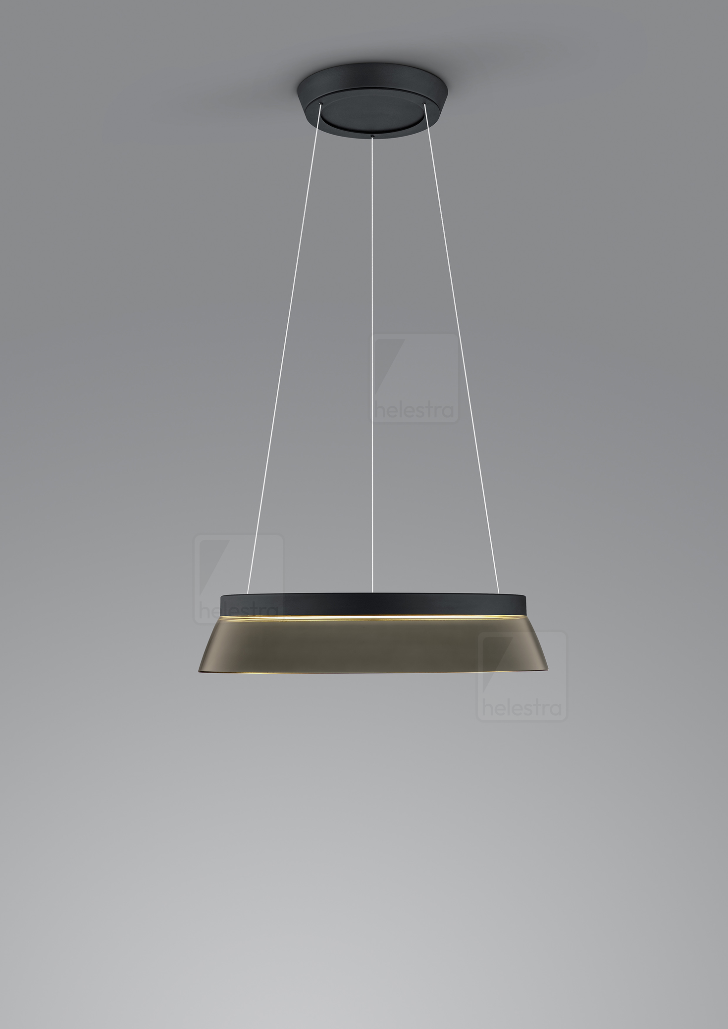 Helestra CITA  suspension lumineuse aluminium noir mat