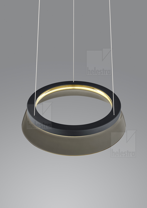 Helestra CITA  suspension lumineuse aluminium noir mat