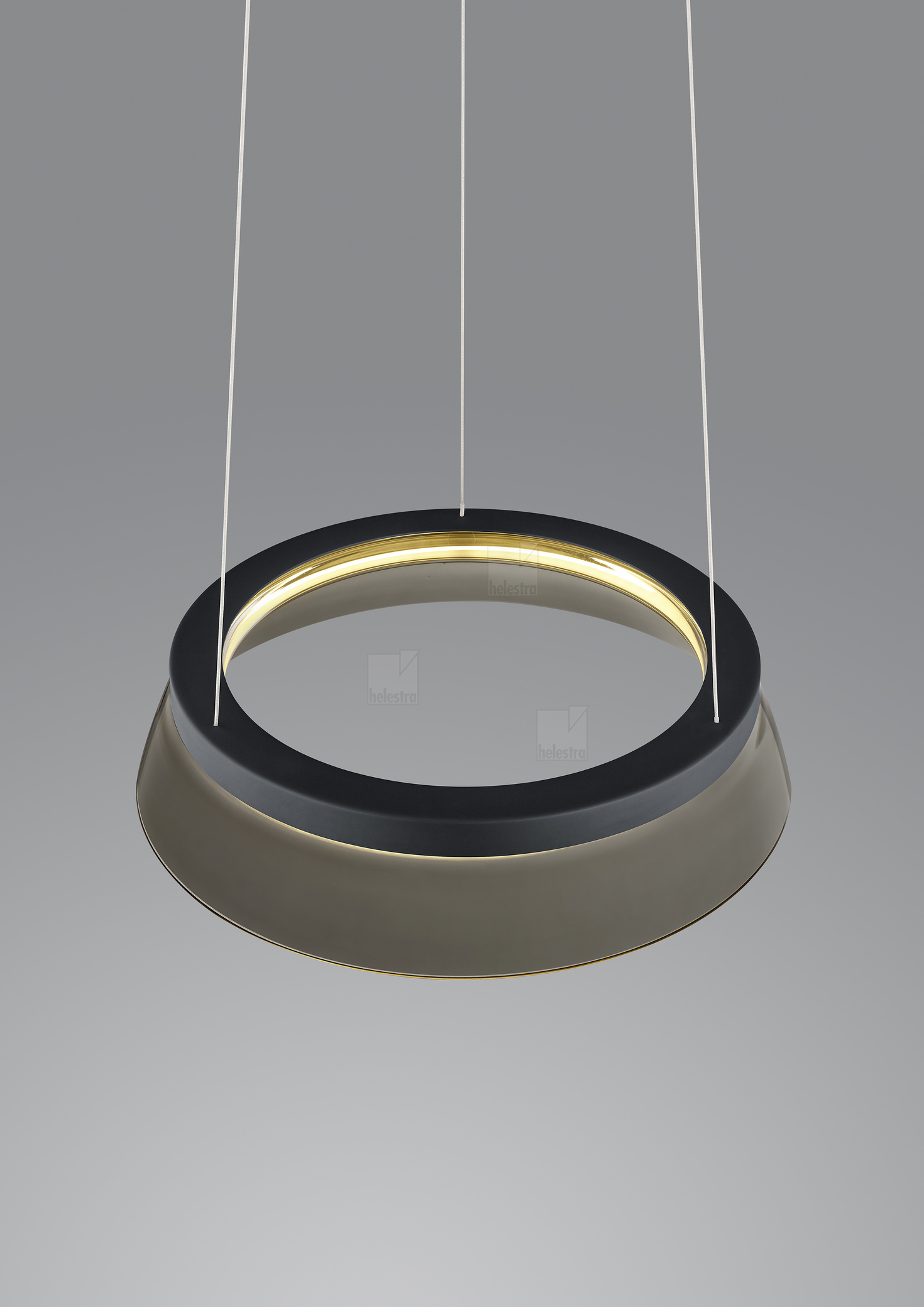 Helestra CITA  suspension lumineuse aluminium noir mat