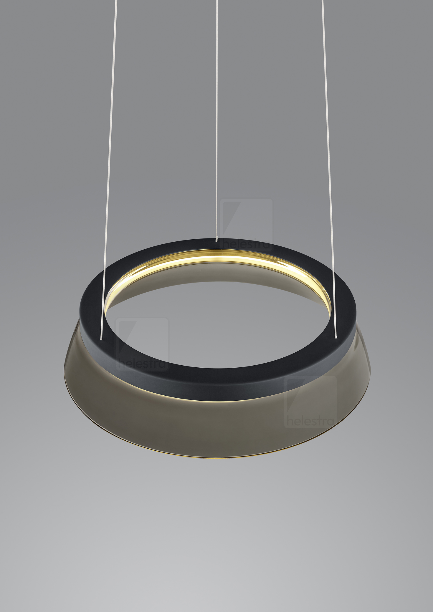 Helestra CITA  suspension lumineuse aluminium noir mat