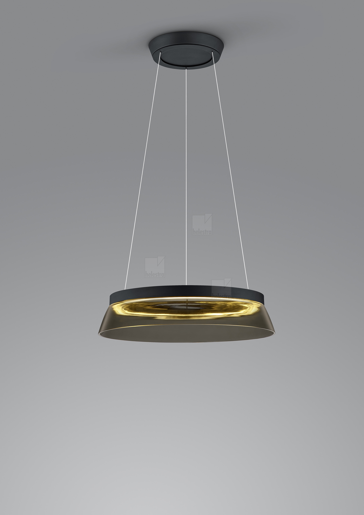Helestra CITA  suspension lumineuse aluminium noir mat