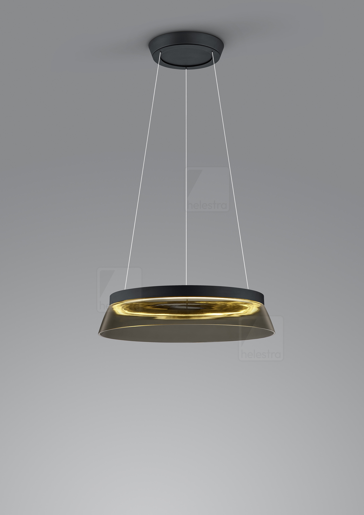 Helestra CITA  suspension lumineuse aluminium noir mat