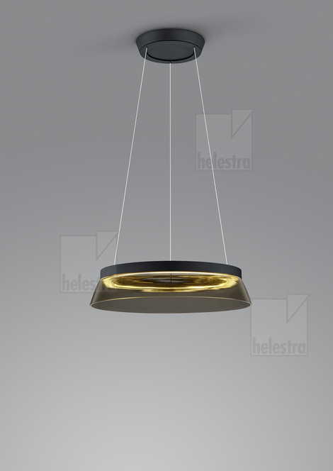 Helestra CITA  suspension lumineuse aluminium noir mat