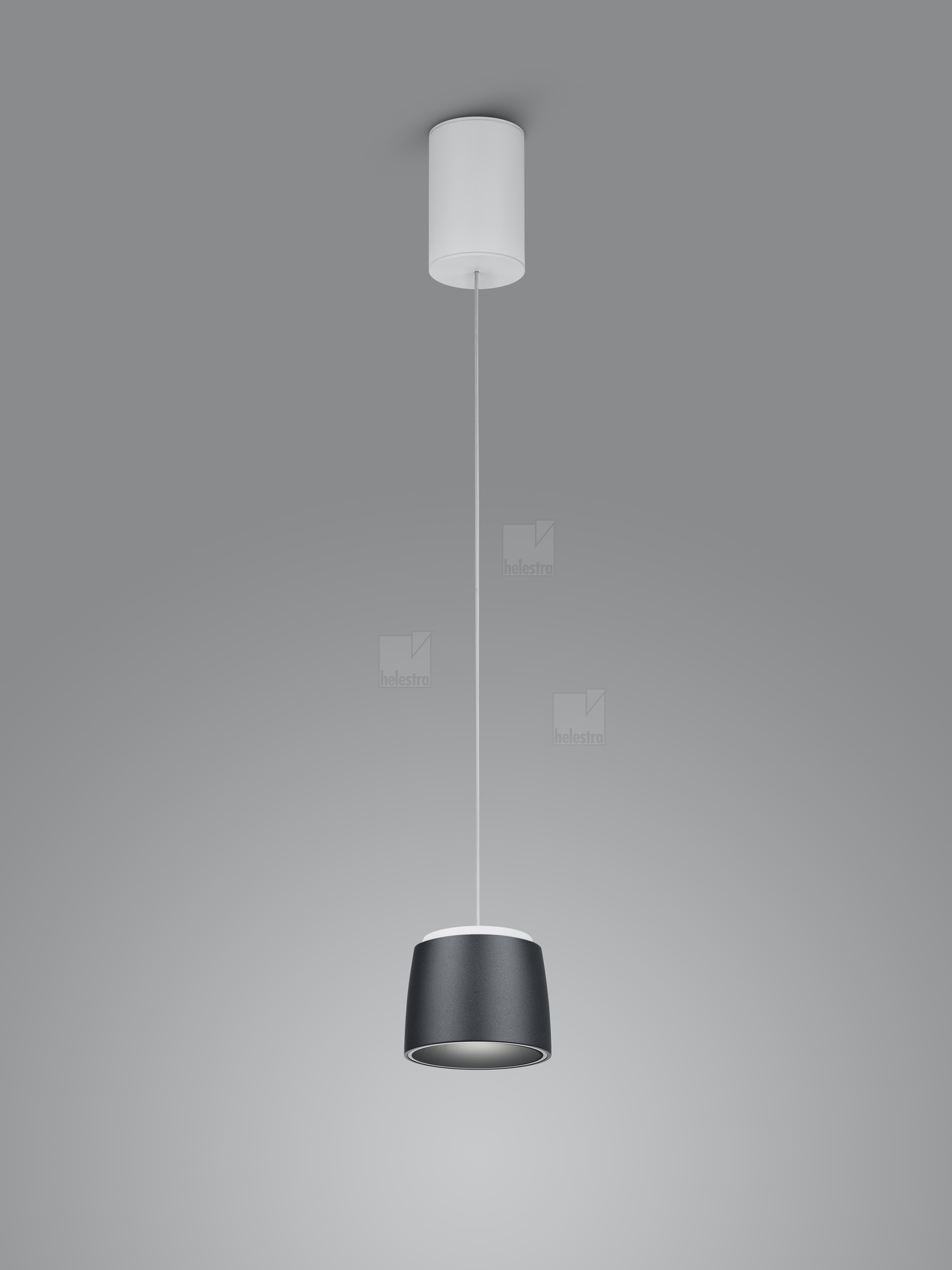 Helestra COPA  suspension lumineuse aluminium blanc - noir