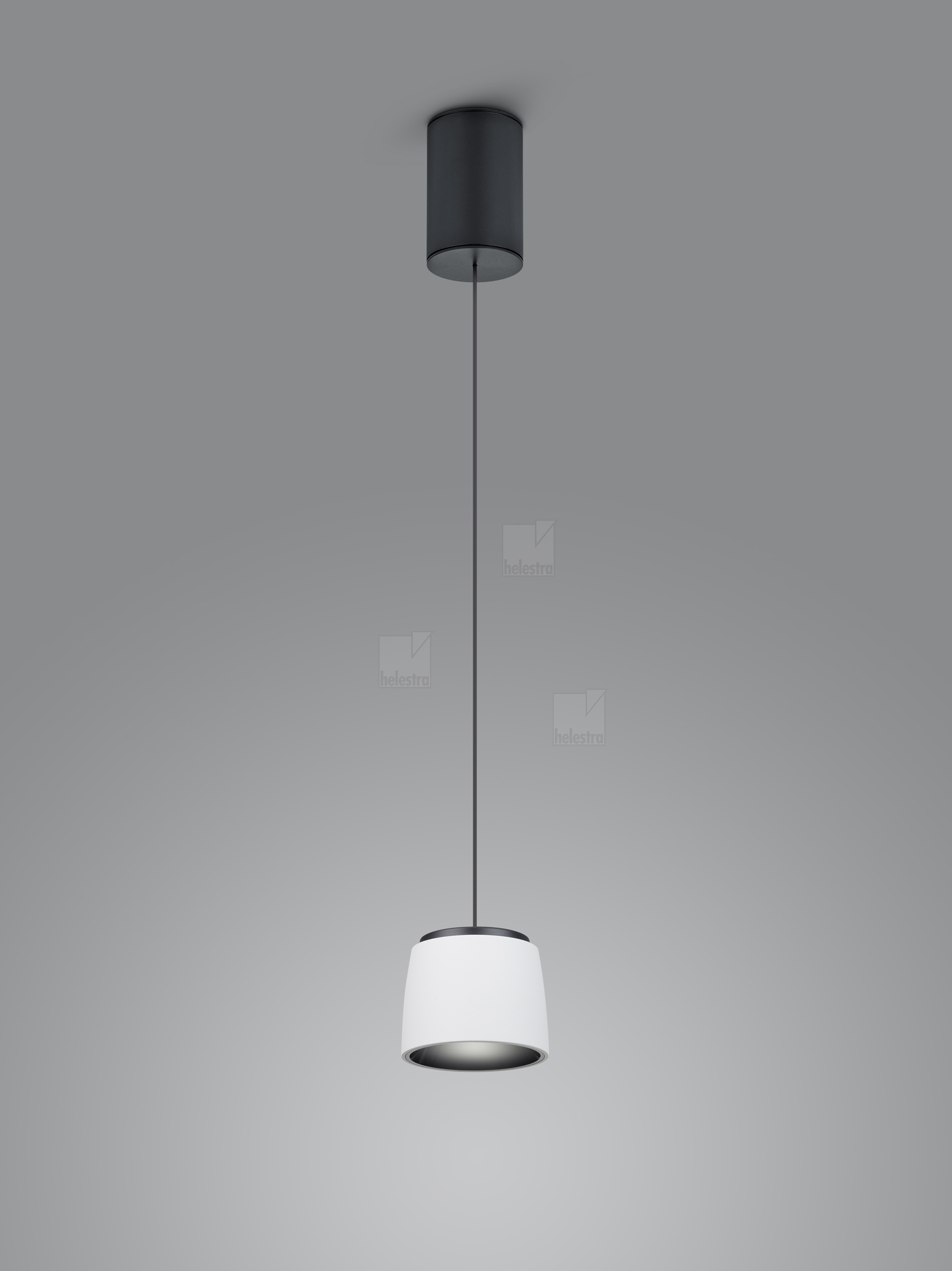 Helestra COPA  suspension lumineuse aluminium noir- blanc