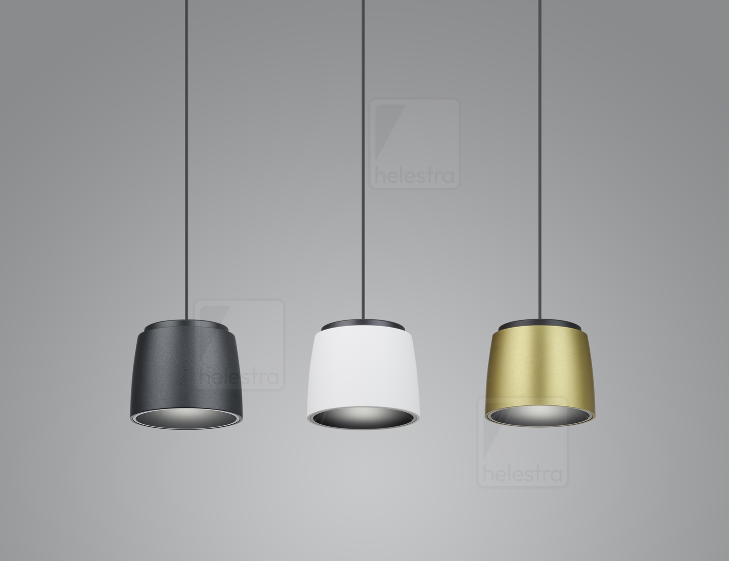 Helestra COPA  pendant luminaire aluminium black - white