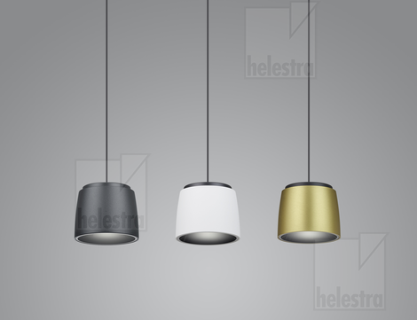 Helestra COPA  pendant luminaire aluminium black - white