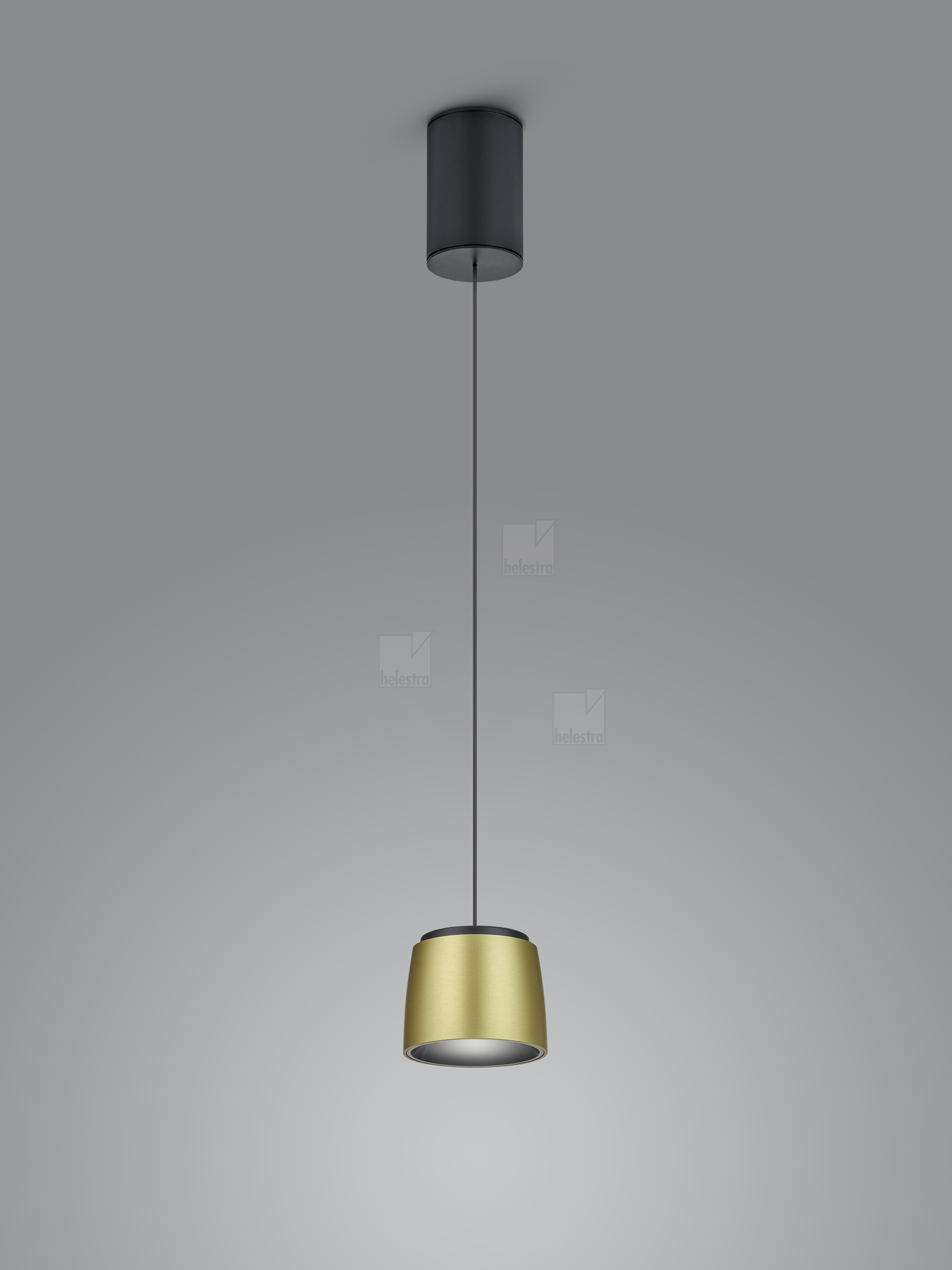 Helestra COPA  suspension lumineuse aluminium noir - or